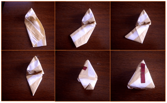ガトーショコラのラッピング方法　三角2